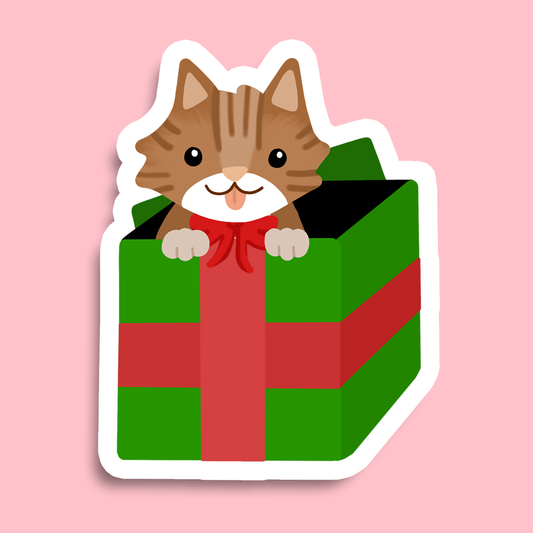 Cat Present Sticker