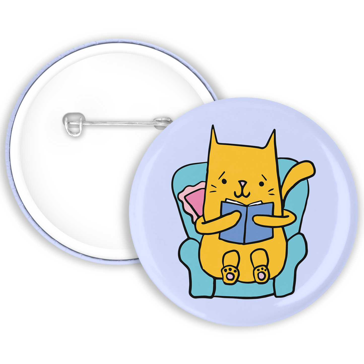 Reading Cat Badge