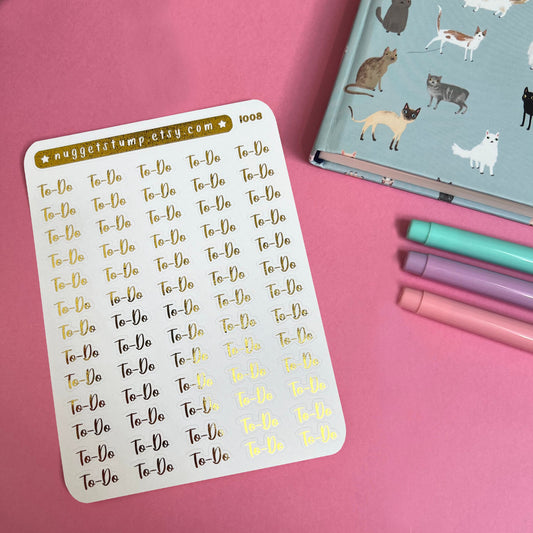 To-Do Foiled Planner Stickers