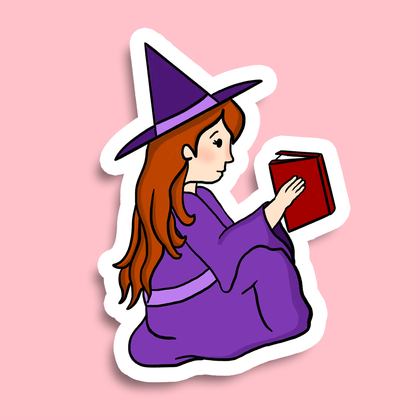 Reading Witch Sticker